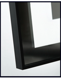 Зеркало DUSEL LED DE-M0061S1 Black 100cмх75см cенсорное включение+подогрев+часы/темп
