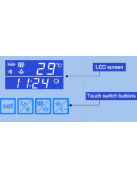 Зеркало DUSEL LED DE-M0061S1 Black 100смх75см cенсорное включение+подогрев+часы/темп+Bluetooth