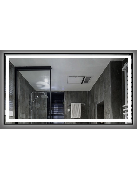 Зеркало DUSEL LED DE-M0061S1 Silver 100смх75см cенсорное включение+подогрев+часы/темп