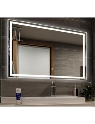 Зеркало DUSEL LED DE-M0061S1 Silver 100смх75см cенсорное включение+подогрев+часы/темп+Bluetooth