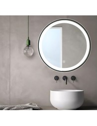 Зеркало DUSEL LED DE-M2071D Silver 80 см (рама хром)